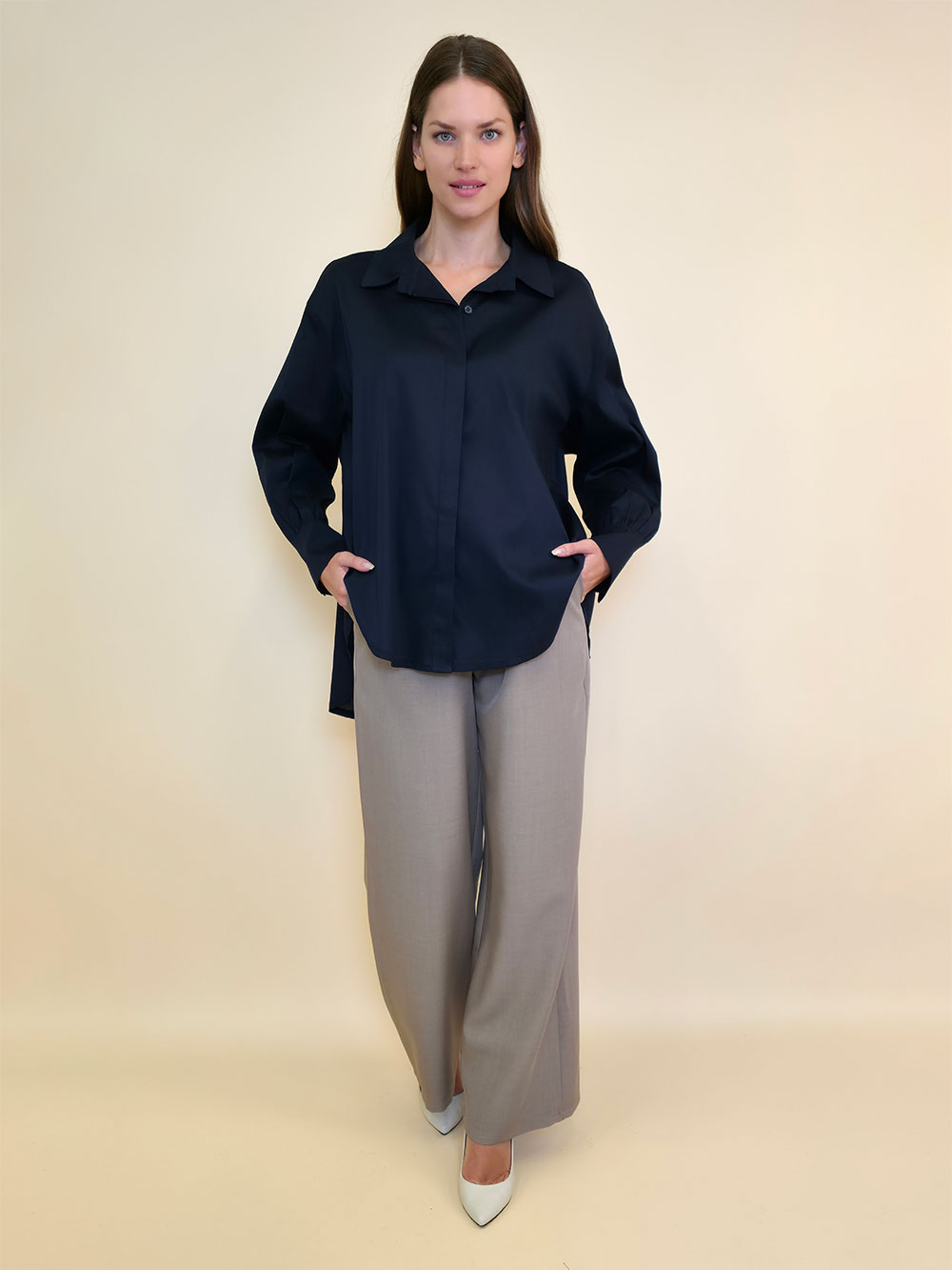 Košulja 44 Brooklyn - cotton UN - navy