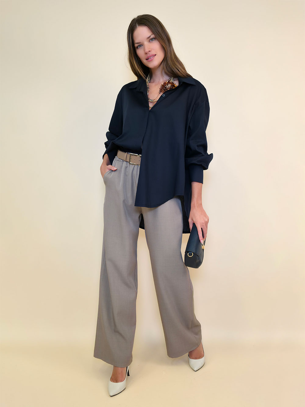 Košulja 44 Brooklyn - cotton UN - navy