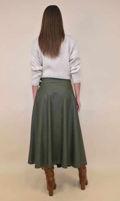 Suknja 72 Manhattan - ecco leather UN - military