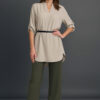 Košulja + remen 36 Barberton - viscose UN - beige
