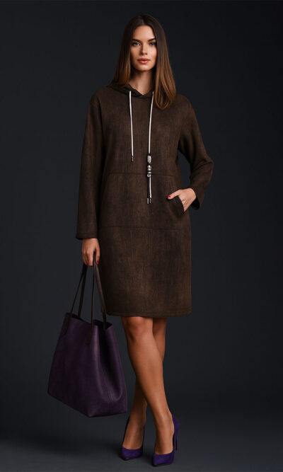 Haljina 55 Bassett - jersey UN stardust - brown