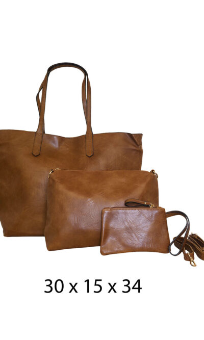 Torba 24 - 3u1 - smeđe ručke - brown