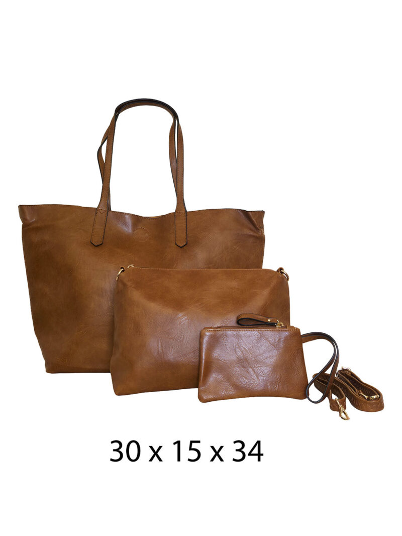 Torba 24 - 3u1 - smeđe ručke - brown