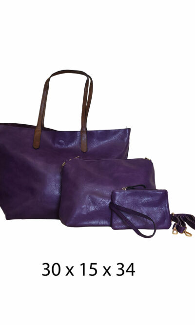 Torba 24 - 3u1 - smeđe ručke - purple