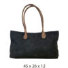 Torba 36 - big classic suede - black/camel