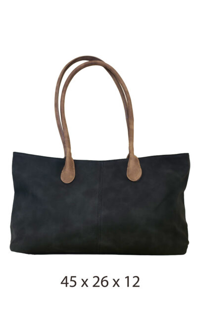 Torba 36 - big classic suede - black/camel