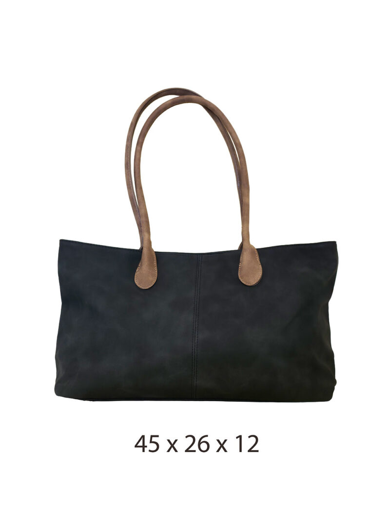 Torba 36 - big classic suede - black/camel