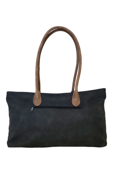 Torba 36 - big classic suede - black/camel