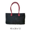 Torba 36 - big classic suede - black/red