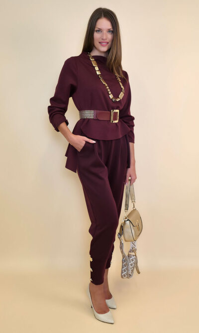 Tunika 40 Mabel - viscose jersey UN - burgundy