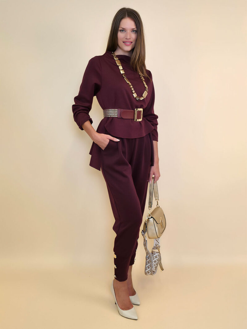 Tunika 40 Mabel - viscose jersey UN - burgundy