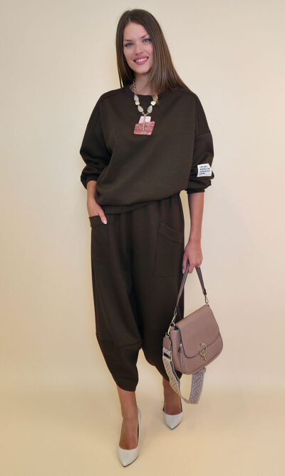 Majica 36 Quincy - jersey UN - brown