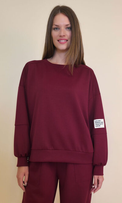 Majica 36 Quincy - jersey UN - burgundy