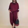 Majica 36 Quincy - jersey UN - burgundy