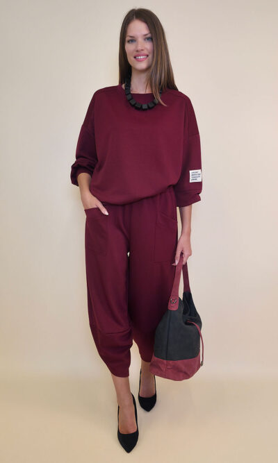 Majica 36 Quincy - jersey UN - burgundy