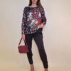 Pulover 28 La Jolla - plt - Animal Hearts Burgundy