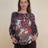 Pulover 28 La Jolla - plt - Animal Hearts Burgundy