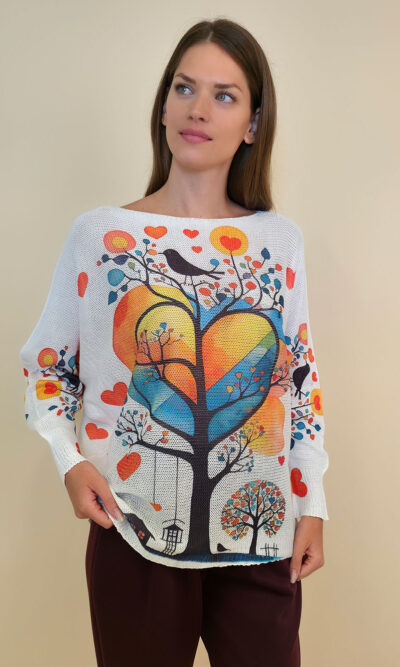 Pulover 28 La Jolla - plt - Heart Tree&Birds