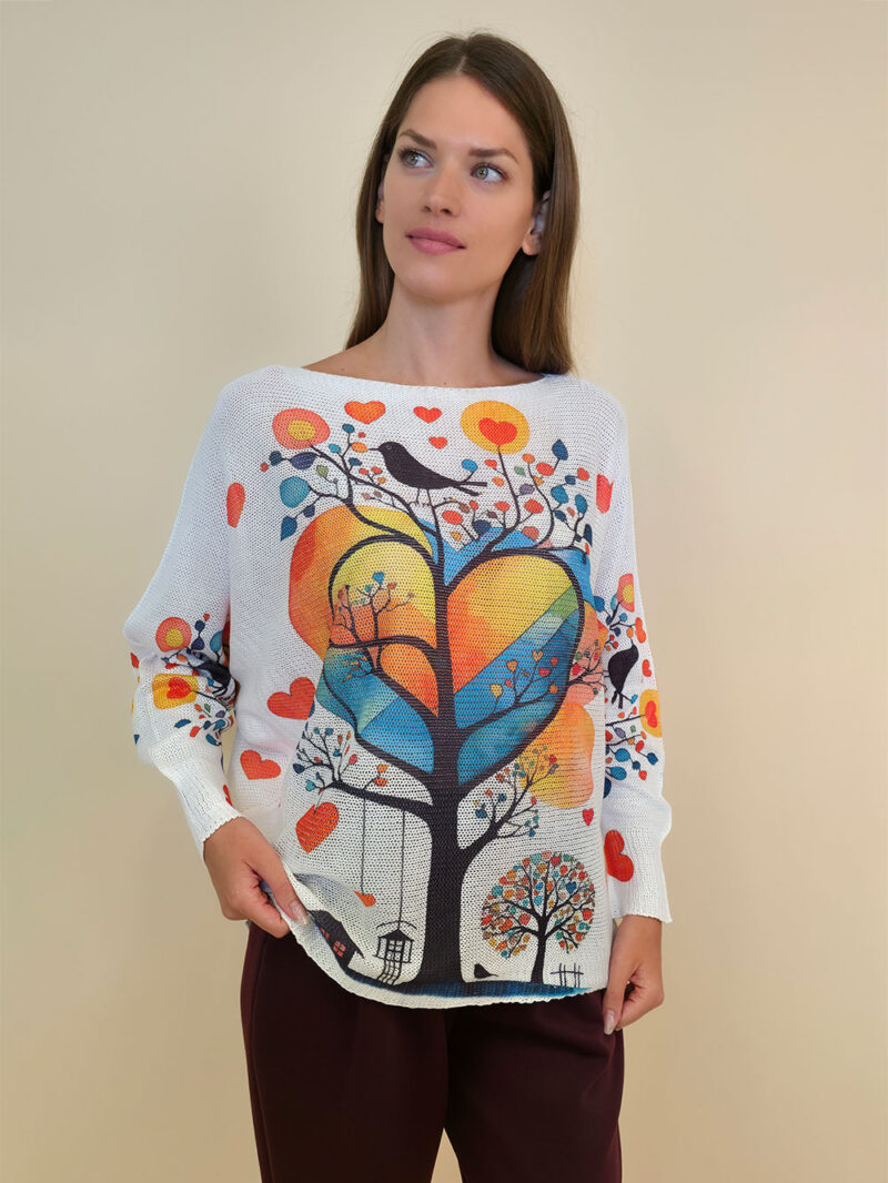 Pulover 28 La Jolla - plt - Heart Tree&Birds