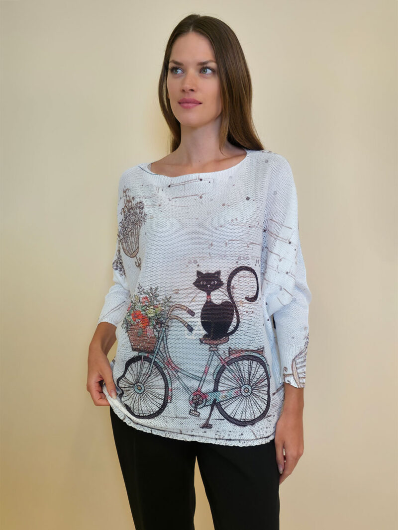Pulover 28 La Jolla - plt - Bike Cat White