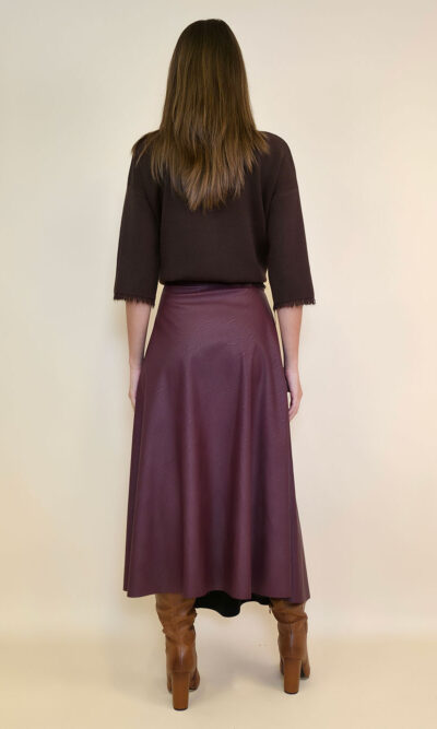 Suknja 72 Manhattan - ecco leather UN - burgundy