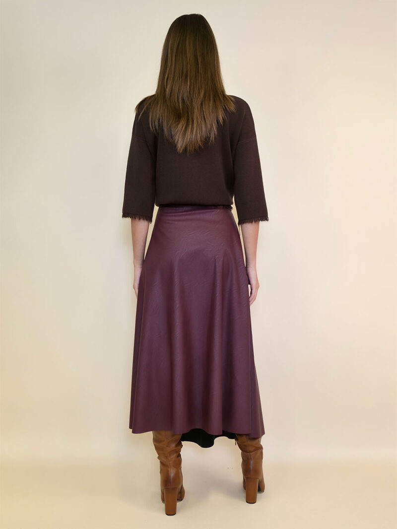 Suknja 72 Manhattan - ecco leather UN - burgundy