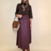 Suknja 72 Manhattan - ecco leather UN - burgundy