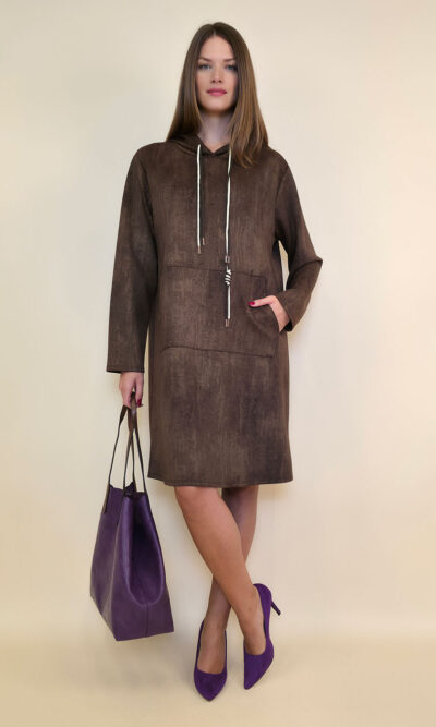 Haljina 55 Bassett - jersey UN stardust - brown