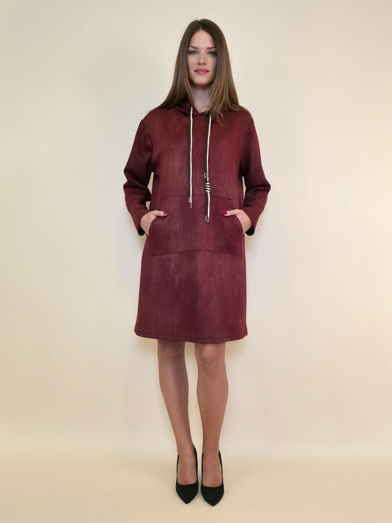 Haljina 55 Bassett - jersey UN stardust - burgundy