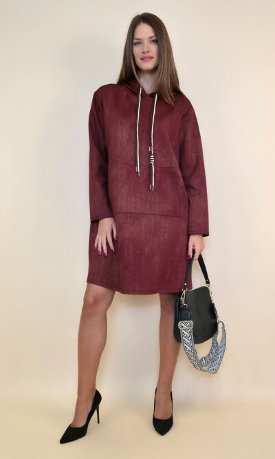 Haljina 55 Bassett - jersey UN stardust - burgundy