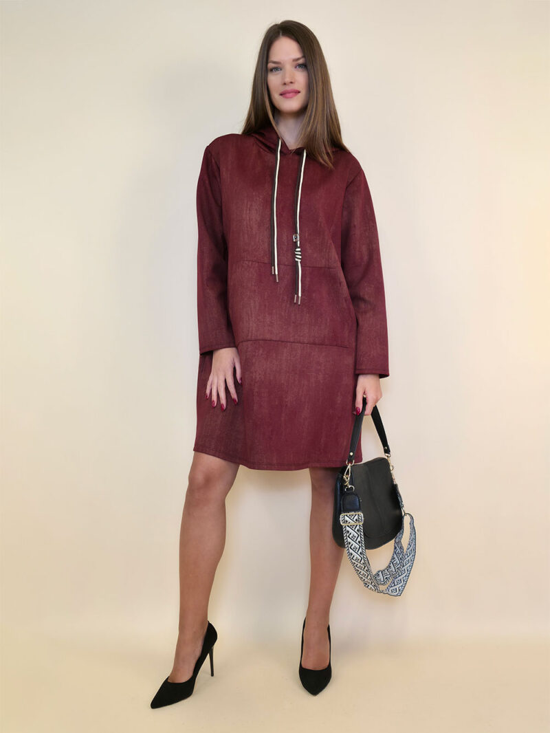 Haljina 55 Bassett - jersey UN stardust - burgundy