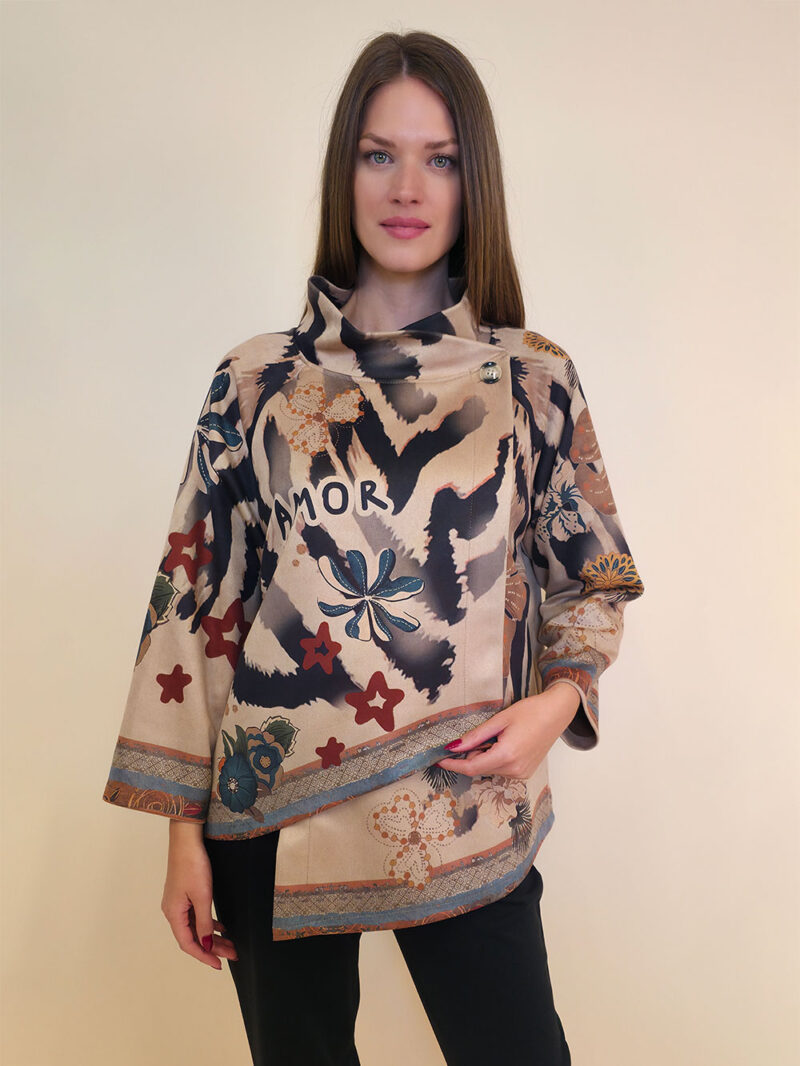 Jakna 52 DeLand/D - ecco suede print - Amor Tiger