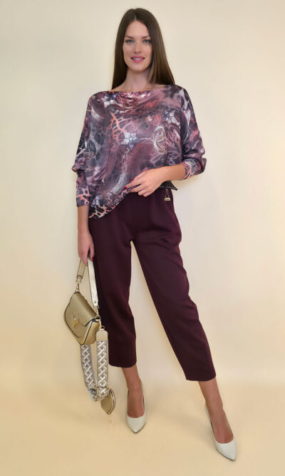 Pulover 28 La Jolla - plt - Rings Animal Burgundy