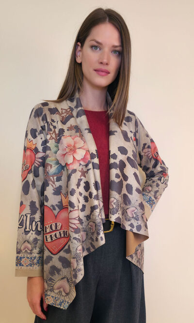 Jakna 48 Alda - ecco suede print - Big Red Parrot