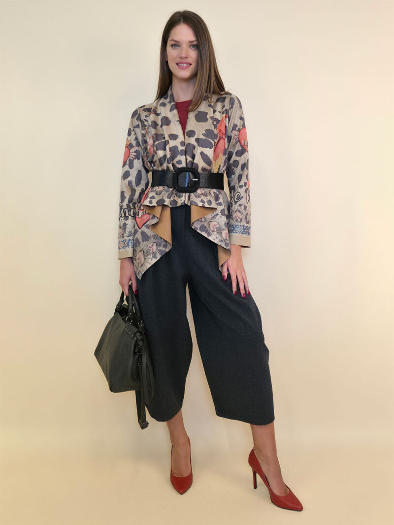 Jakna 48 Alda - ecco suede print - Big Red Parrot