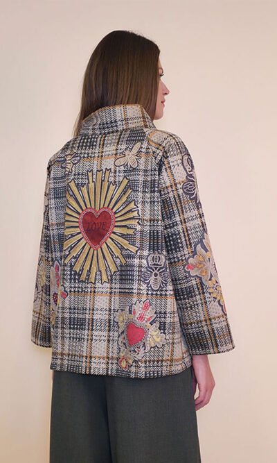 Jakna 52 DeLand/D - ecco suede print - Tartan Love