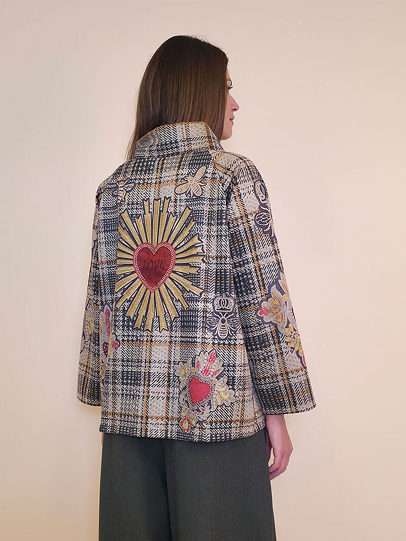 Jakna 52 DeLand/D - ecco suede print - Tartan Love