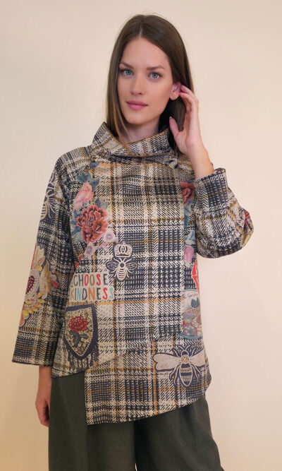 Jakna 52 DeLand/D - ecco suede print - Tartan Love