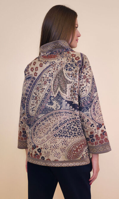 Jakna 52 DeLand/D - ecco suede print - Paisley floral