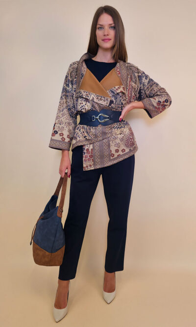 Jakna 52 DeLand/D - ecco suede print - Paisley floral