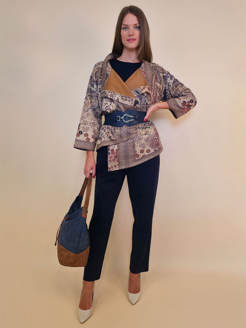 Jakna 52 DeLand/D - ecco suede print - Paisley floral