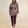Jakna 52 DeLand/D - ecco suede print - Paisley brown