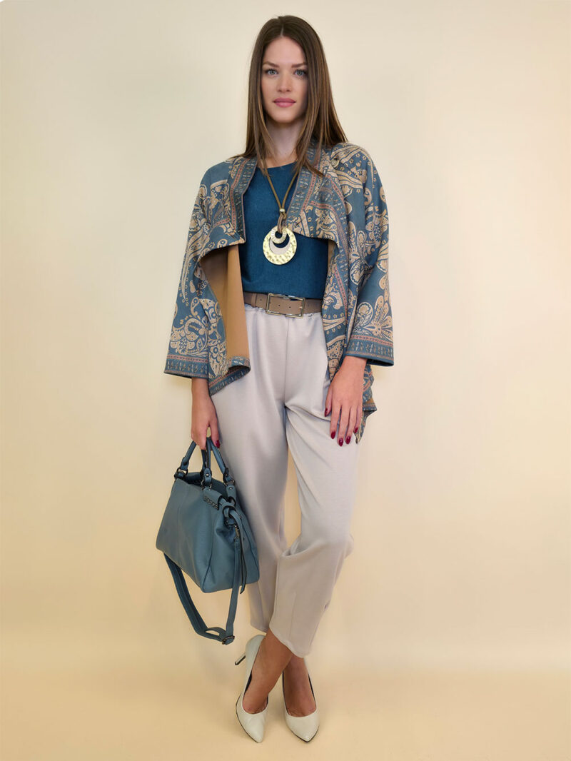 Jakna 52 DeLand/D - ecco suede print - Paisley blue