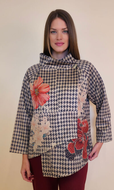 Jakna 52 DeLand/D - ecco suede print - Dog Tooth Floral