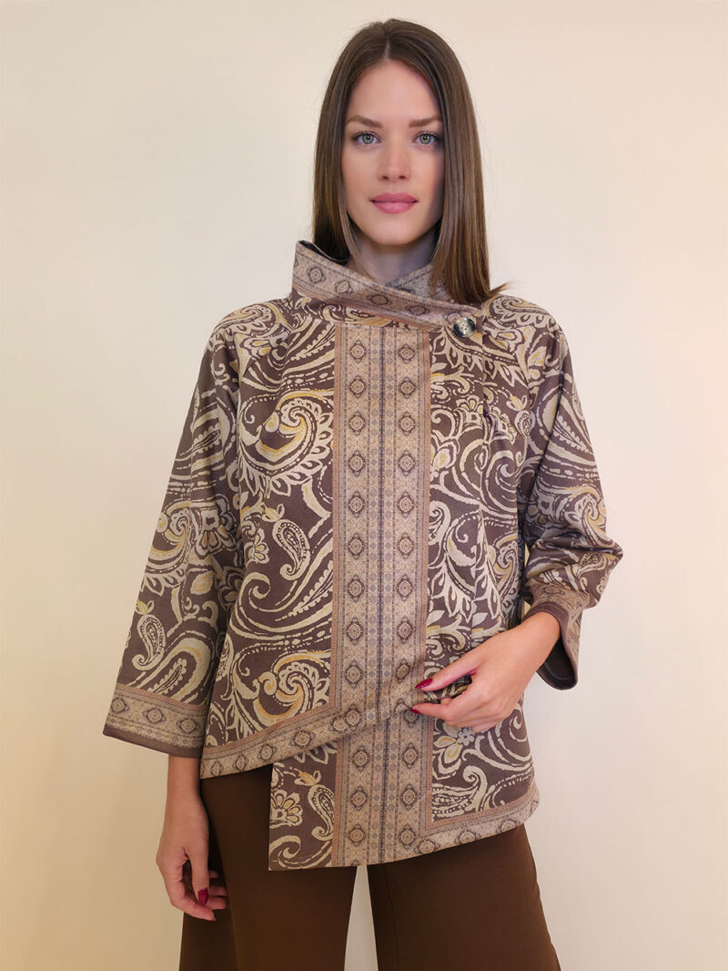 Jakna 52 DeLand/D - ecco suede print - Paisley brown