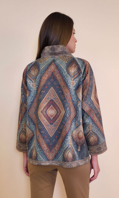 Jakna 52 DeLand/D - ecco suede print - Talisman ottanio