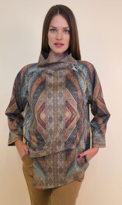 Jakna 52 DeLand/D - ecco suede print - Talisman ottanio