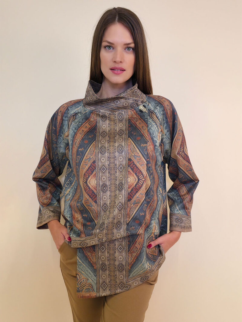 Jakna 52 DeLand/D - ecco suede print - Talisman ottanio