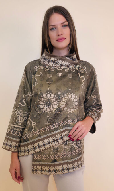 Jakna 52 DeLand/D - ecco suede print - Aztec military