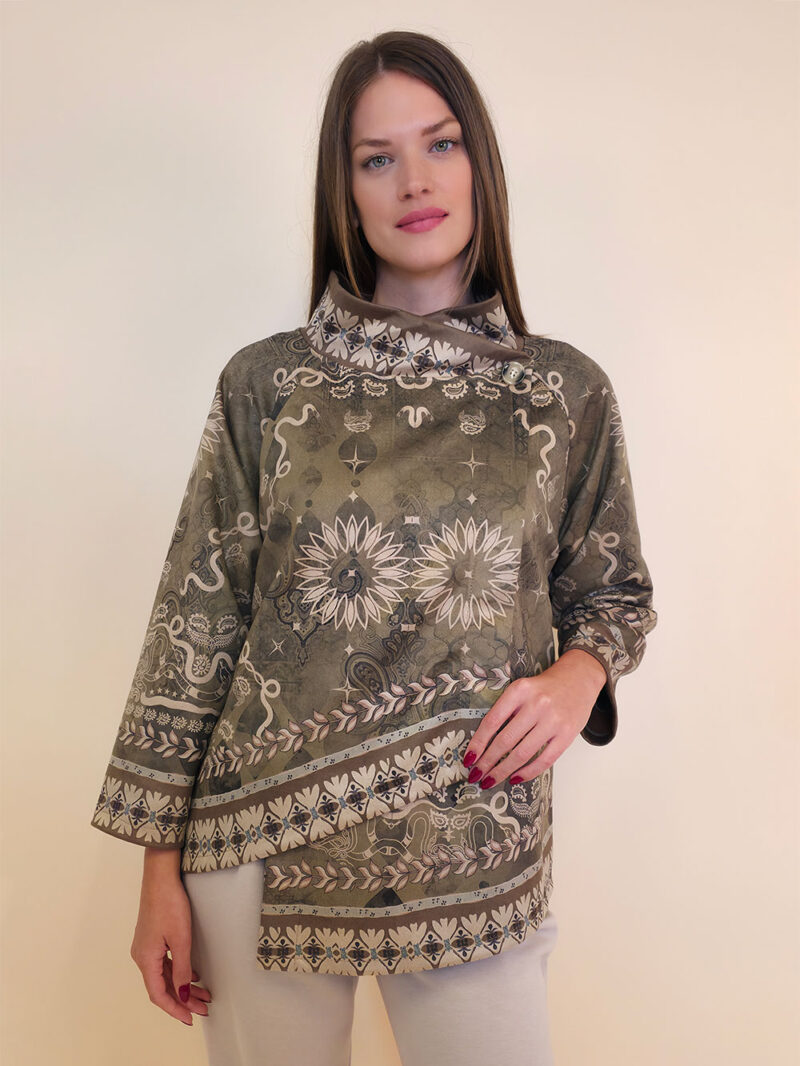 Jakna 52 DeLand/D - ecco suede print - Aztec military
